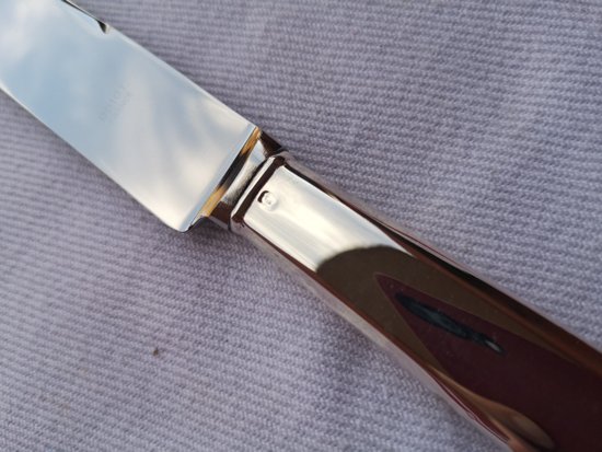 Tafelmesser mit Silbergriff, Minerva-Stempel ODIOT Modell Stil "vieux paris".