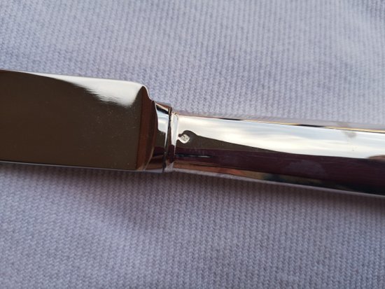 Tafelmesser mit Silbergriff, Minerva-Stempel ODIOT Modell Stil "vieux paris".