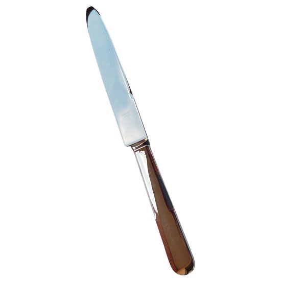 Coltello da tavola con manico in argento, stile "vieux paris" con marchio ODIOT