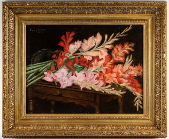 Paire De Tableaux Fleurs XIXéme Siècle