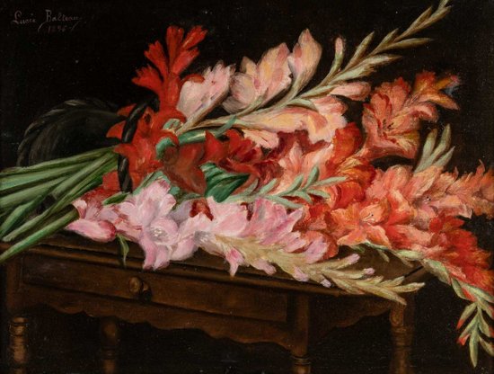 Paire De Tableaux Fleurs XIXéme Siècle