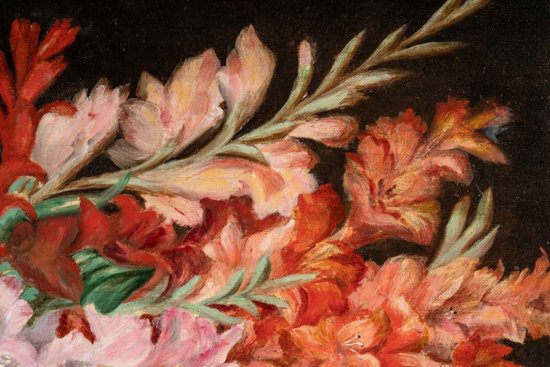 Paire De Tableaux Fleurs XIXéme Siècle