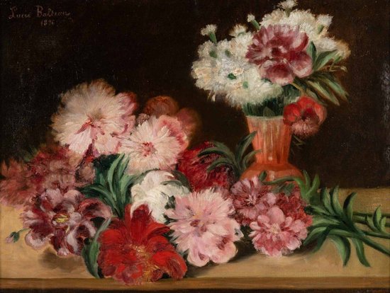 Paire De Tableaux Fleurs XIXéme Siècle