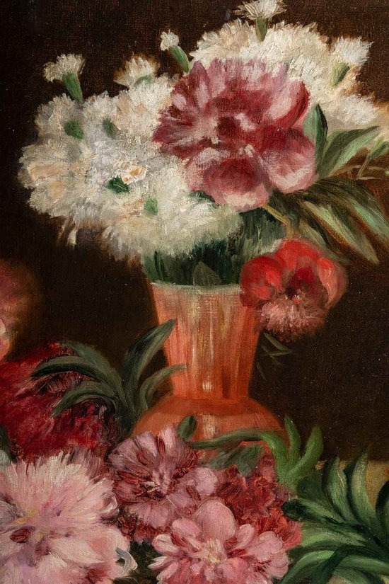 Paire De Tableaux Fleurs XIXéme Siècle