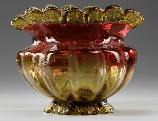 Coupe En Verre Moulé Fin XIXème Siècle