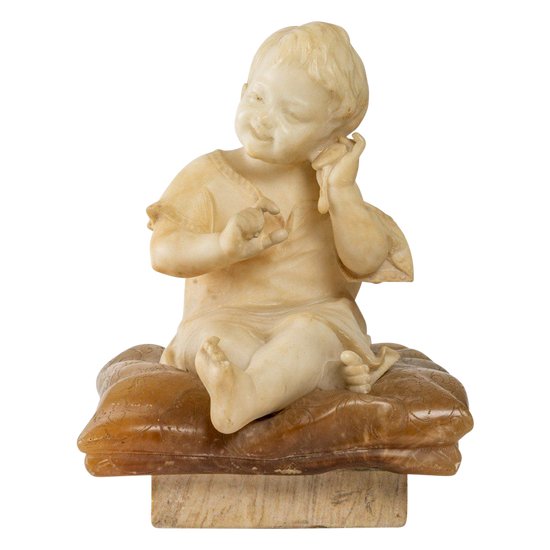 Figurina in alabastro di un bambino piccolo