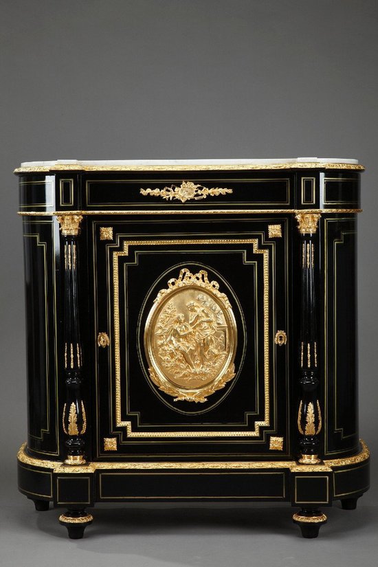 Napoleon III Buffet In Blackened Wood And Gilded Bronzes