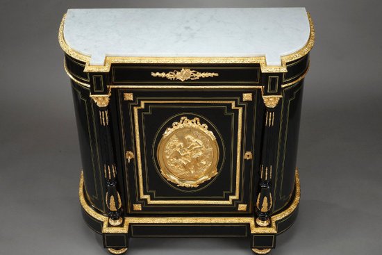 Napoleon III Buffet In Blackened Wood And Gilded Bronzes