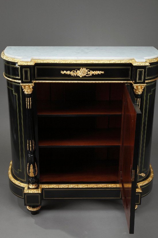 Napoleon III Buffet In Blackened Wood And Gilded Bronzes