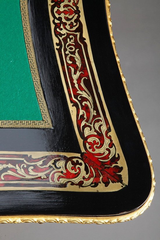 Console-table à Jeu En Marqueterie Boulle