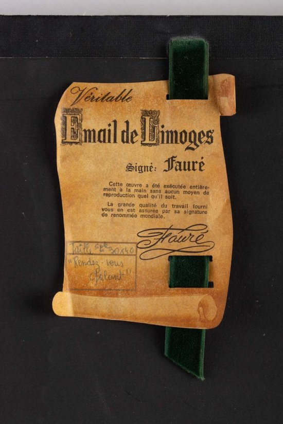 « Rendez-vous Galant » Tableau En émail De Limoges