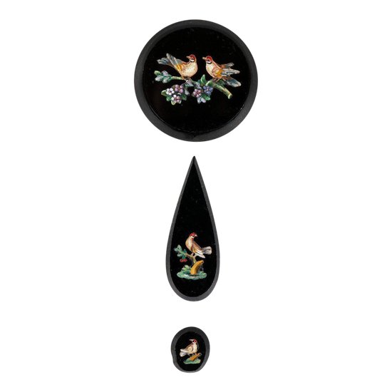 Ensemble De 3 Micromosaïques Empire Pouvant être Monté En Bijoux