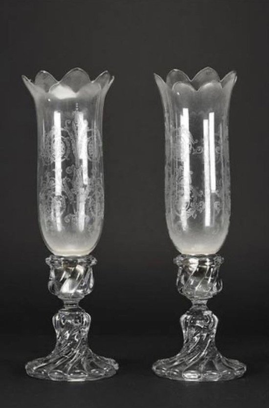 Pair Of Crystal Lanterns