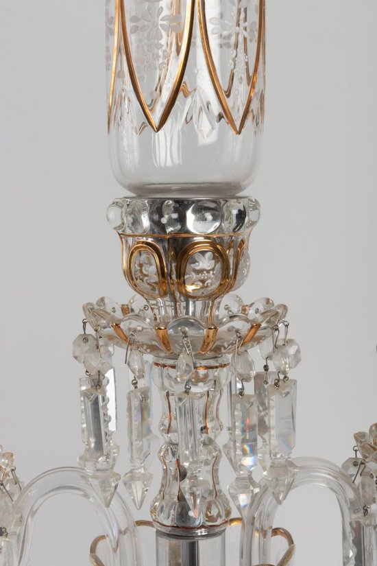 Paire de Girandoles en cristal à deux Bras De Lumière