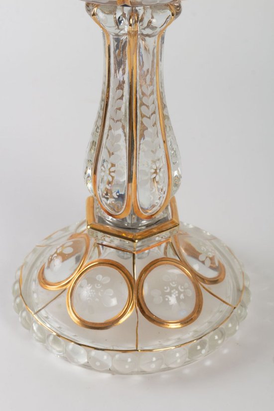 Paire de Girandoles en cristal à deux Bras De Lumière