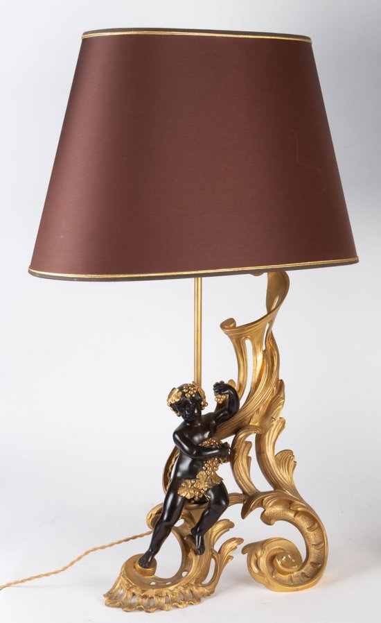 Paire De Chenets Montés En Lampes époque XIXe