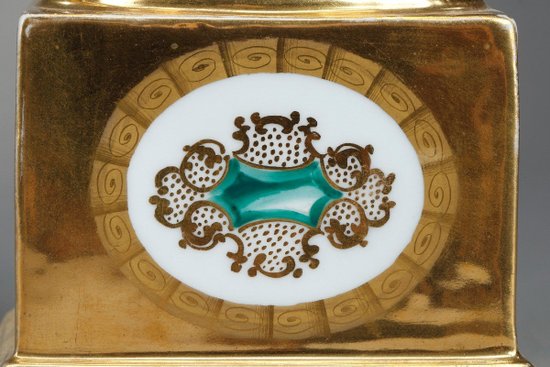 Pair Of Oratory Vases In Paris Porcelain