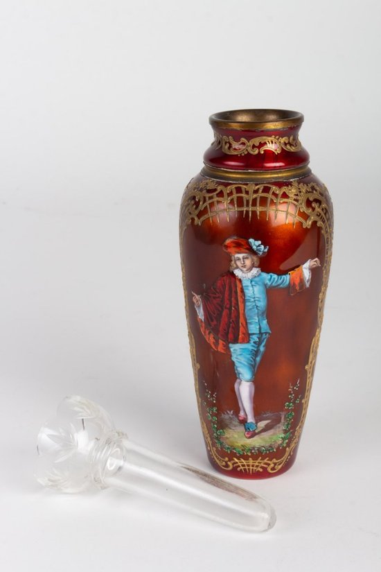 Paire De Petits Vase En Email