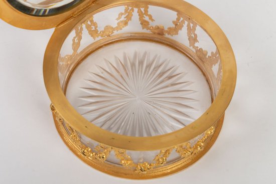 Crystal And Bronze Box, Ivory Painting, Louis XVI Style, Napoleon III Period