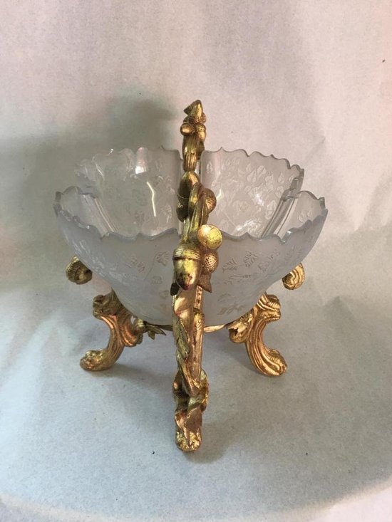 Crystal Cup On A Gilded Wood Base, 19th Century