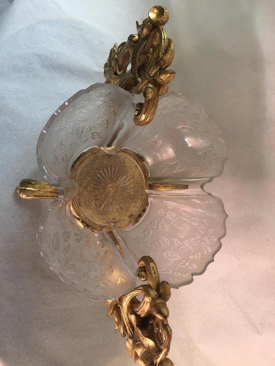 Crystal Cup On A Gilded Wood Base, 19th Century