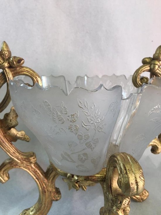 Crystal Cup On A Gilded Wood Base, 19th Century
