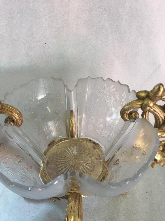 Crystal Cup On A Gilded Wood Base, 19th Century