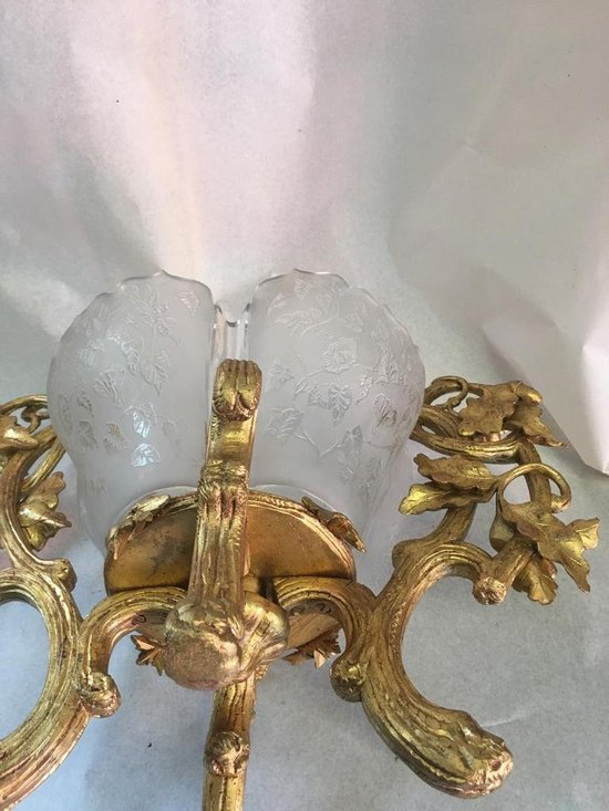 Crystal Cup On A Gilded Wood Base, 19th Century