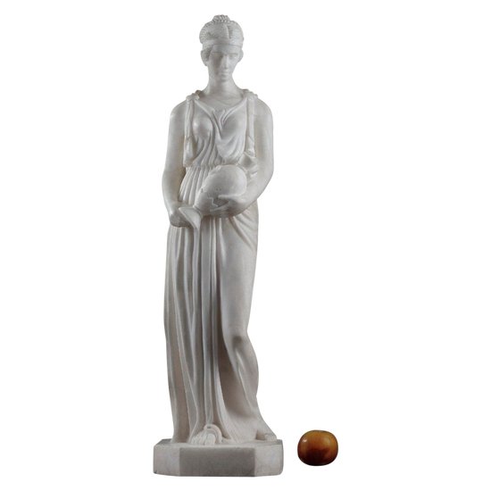 Scultura in alabastro La Samaritaine, periodo Art Déco