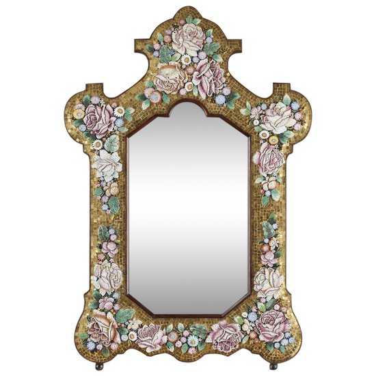 Micro-Mosaic Mirror, Venice, Late 19th Century