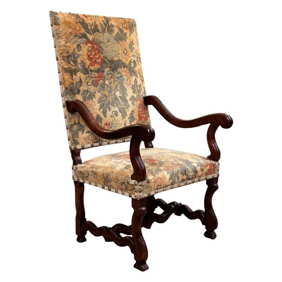 Fauteuil En Noyer d'Epoque Louis XIII XVIIème Siècle