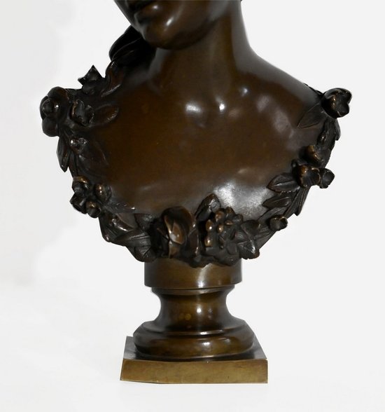 Bronze, Büste einer Dame - Ende 19.