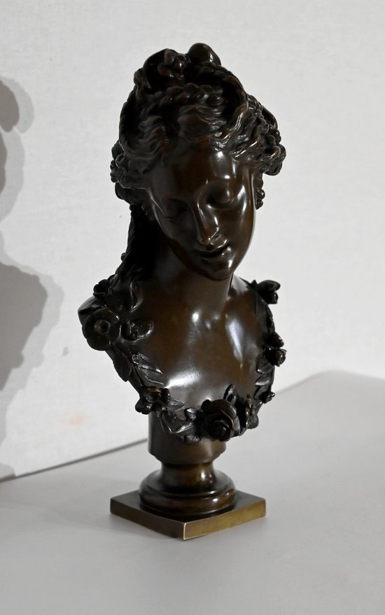 Bronze, Büste einer Dame - Ende 19.