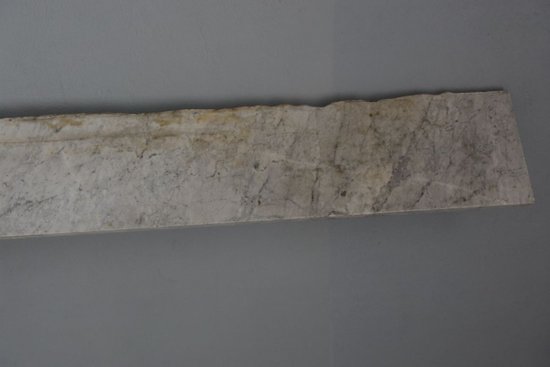 Large Old Fireplace In White Veined Marble Louis XVI