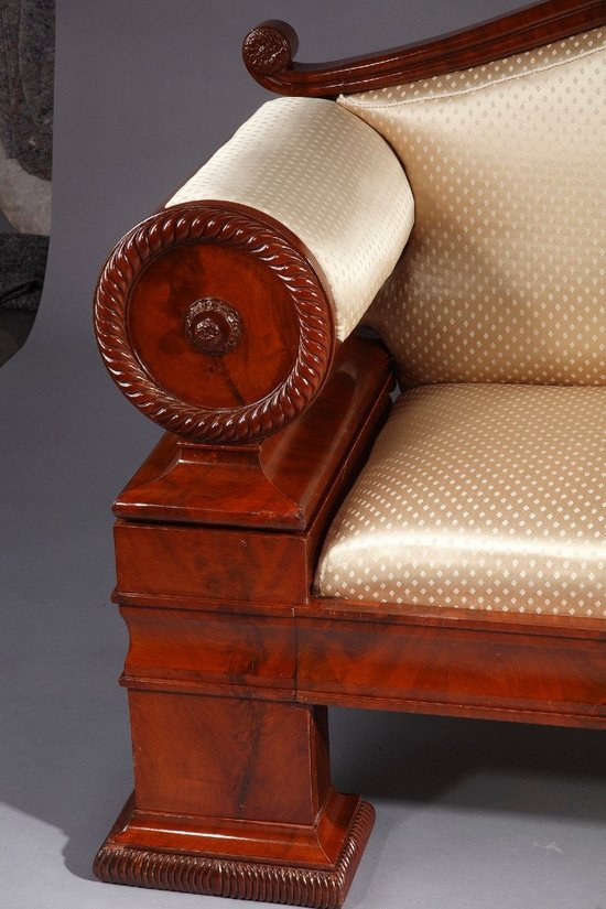 Canapé Biedermeier En Acajou, Autriche 1830
