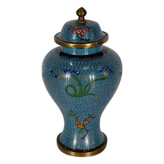 Vaso in bronzo e smalto cloisonné, Giappone - Fine XIX secolo