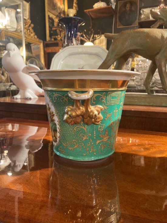 Pair of planters - Porcelain of Paris - About 1840