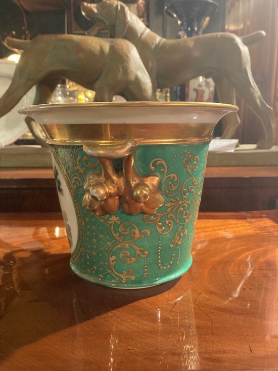 Pair of planters - Porcelain of Paris - About 1840