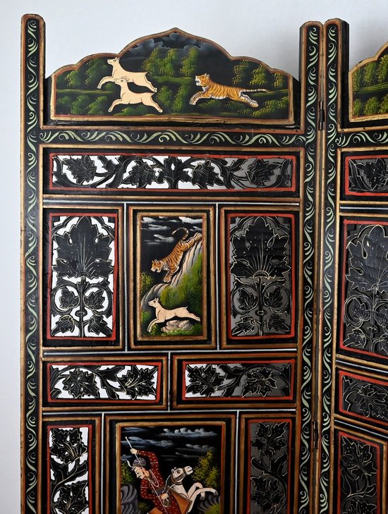 Four Leaf Indian Screen, Rajasthan - Early 20th century