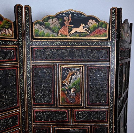 Four Leaf Indian Screen, Rajasthan - Early 20th century