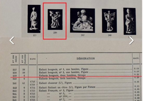 Coppia di candelieri in biscuit di Sévres con putti