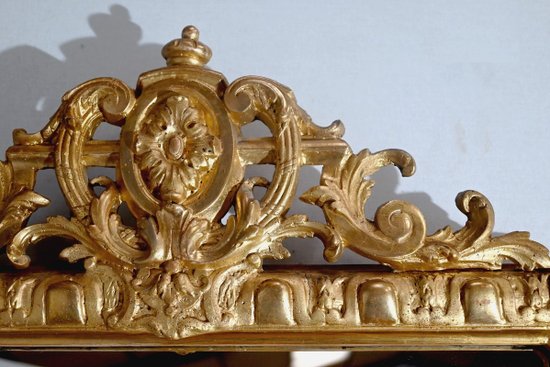 Specchio rettangolare in legno dorato - Fine XIX secolo