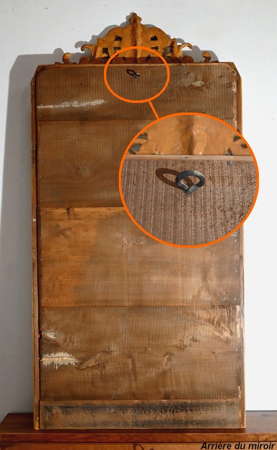 Specchio rettangolare in legno dorato - Fine XIX secolo