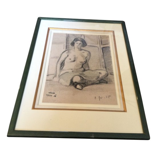 Nude, pastel by Hélène VOGT