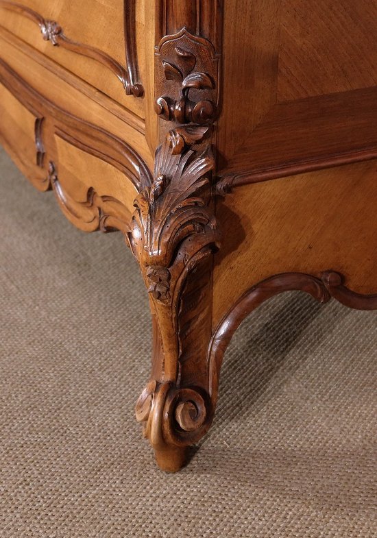 Commode Psyché en Noyer, Maison Guinand-Leglas, style Rocaille – 1900