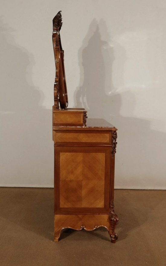 Commode Psyché en Noyer, Maison Guinand-Leglas, style Rocaille – 1900