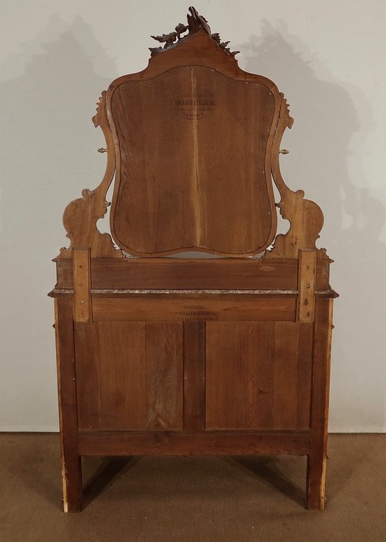 Commode Psyché en Noyer, Maison Guinand-Leglas, style Rocaille – 1900