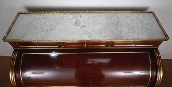 Important Bureau Cylindre en Acajou, style Louis XVI, époque Napoléon III – 2ème moitié XIXe