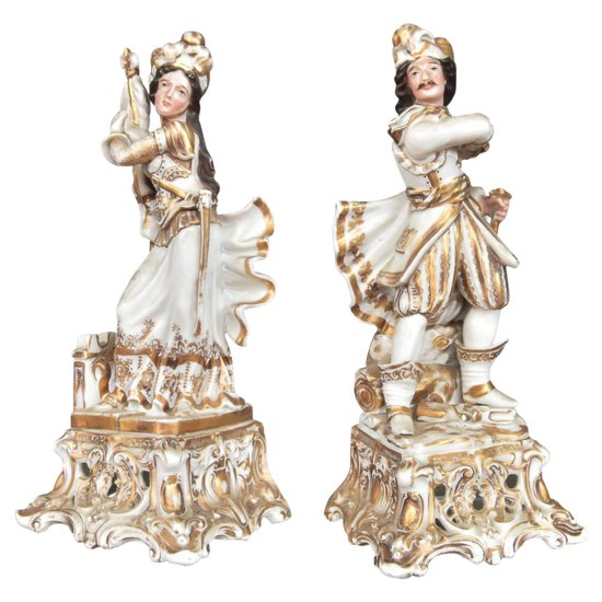 Pair Of Porcelain Bottles After Jacob Petit