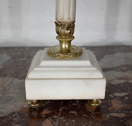 Paire de Chandeliers en Bronze doré, style Louis XVI – 2ème moitié XIXe
